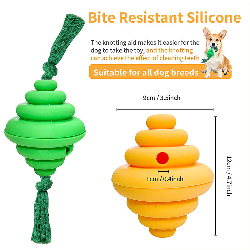 Pet Dog Bite Tug of War Toy Ball Interactive Anti-Choke Tear-Resistant Slow Food Slow Food Food Dropping Ball