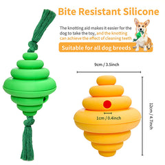 Pet Dog Bite Tug of War Toy Ball Interactive Anti-Choke Tear-Resistant Slow Food Slow Food Food Dropping Ball