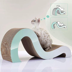 M-Shaped Modern Cat Scratcher & Stretching Board | Ergonomic Design for Cat Spine Health | Dual-Layer Corrugated Cardboard