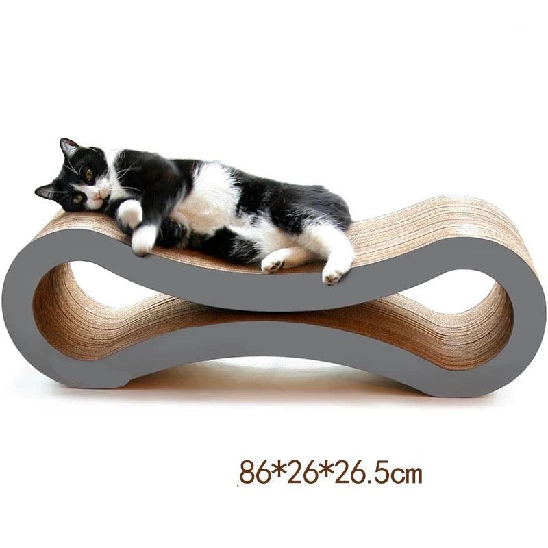 Figure-8 Modern Cat Scratcher Lounge | Multi-Functional Sisal Cat Furniture for Scratching, Climbing & Lounging | Durable Eco-Friendly Design for Active Cats