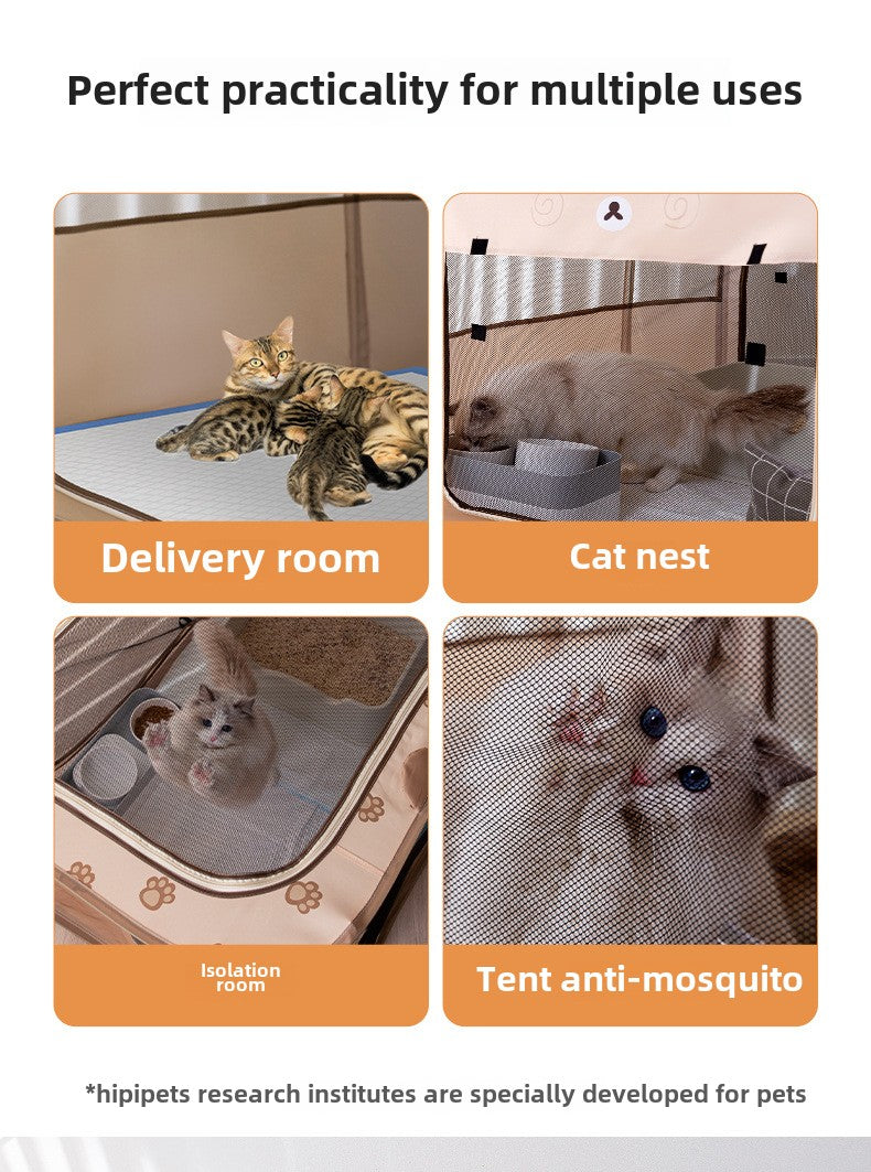 Animal-Shaped Cat Maternity Ward Foldable Storage Cat Nest for Pregnant Cats Rectangular Space-Saving Small Dog Tent