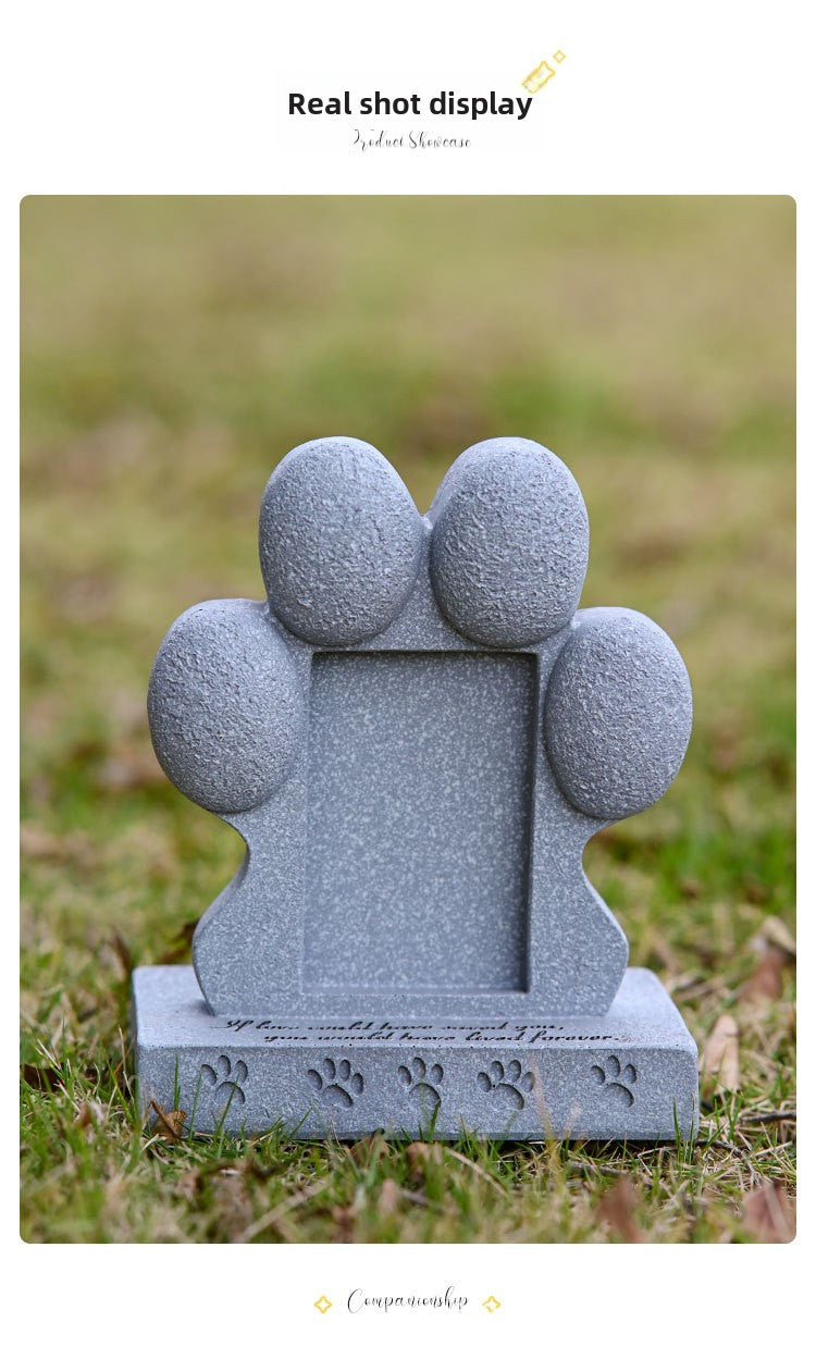 Pet Tombstone Pet Dog Cross-Border Creative Resin Simulation Memorial Stone Animal Cat Tomb Memorial Crafts Ornaments