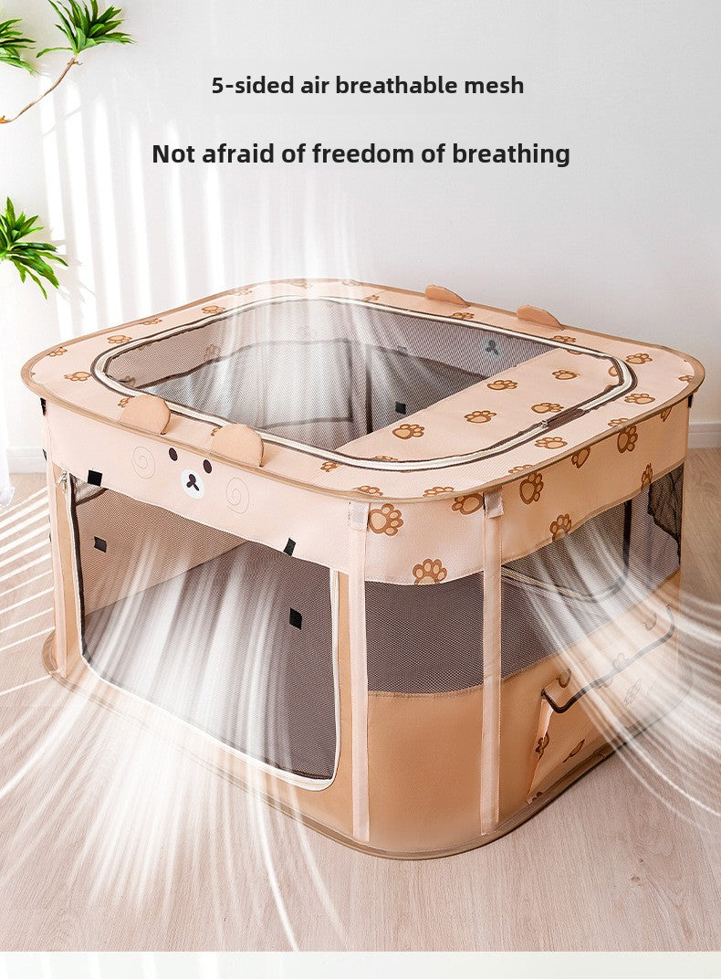 Animal-Shaped Cat Maternity Ward Foldable Storage Cat Nest for Pregnant Cats Rectangular Space-Saving Small Dog Tent