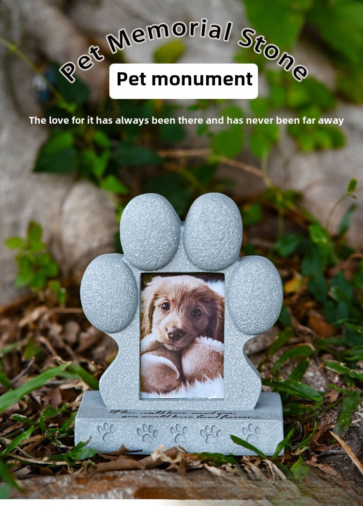 Pet Tombstone Pet Dog Cross-Border Creative Resin Simulation Memorial Stone Animal Cat Tomb Memorial Crafts Ornaments