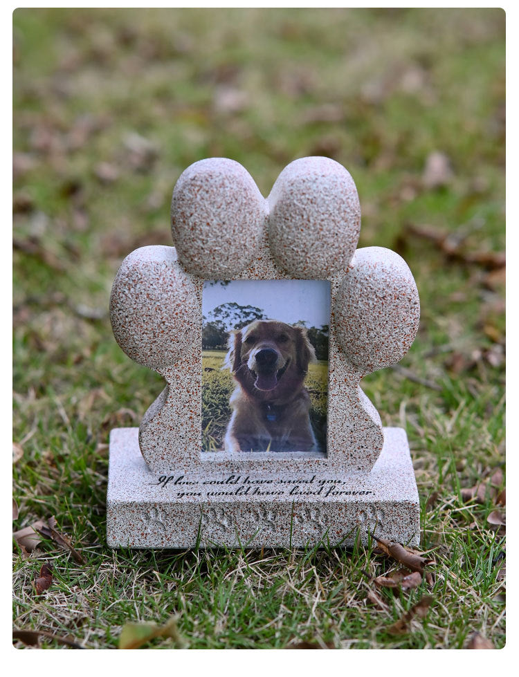 Pet Tombstone Pet Dog Cross-Border Creative Resin Simulation Memorial Stone Animal Cat Tomb Memorial Crafts Ornaments