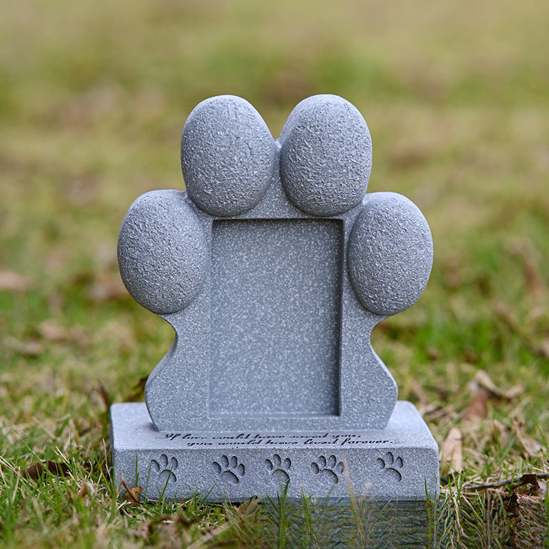 Pet Tombstone Pet Dog Cross-Border Creative Resin Simulation Memorial Stone Animal Cat Tomb Memorial Crafts Ornaments