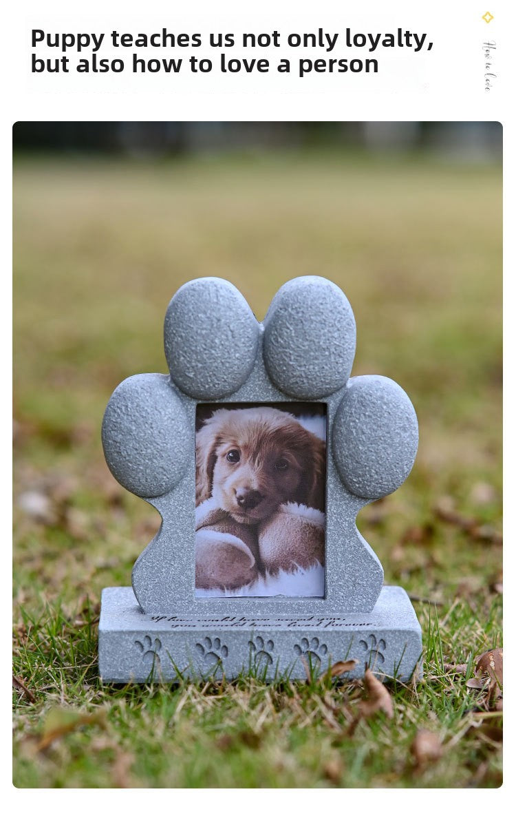 Pet Tombstone Pet Dog Cross-Border Creative Resin Simulation Memorial Stone Animal Cat Tomb Memorial Crafts Ornaments