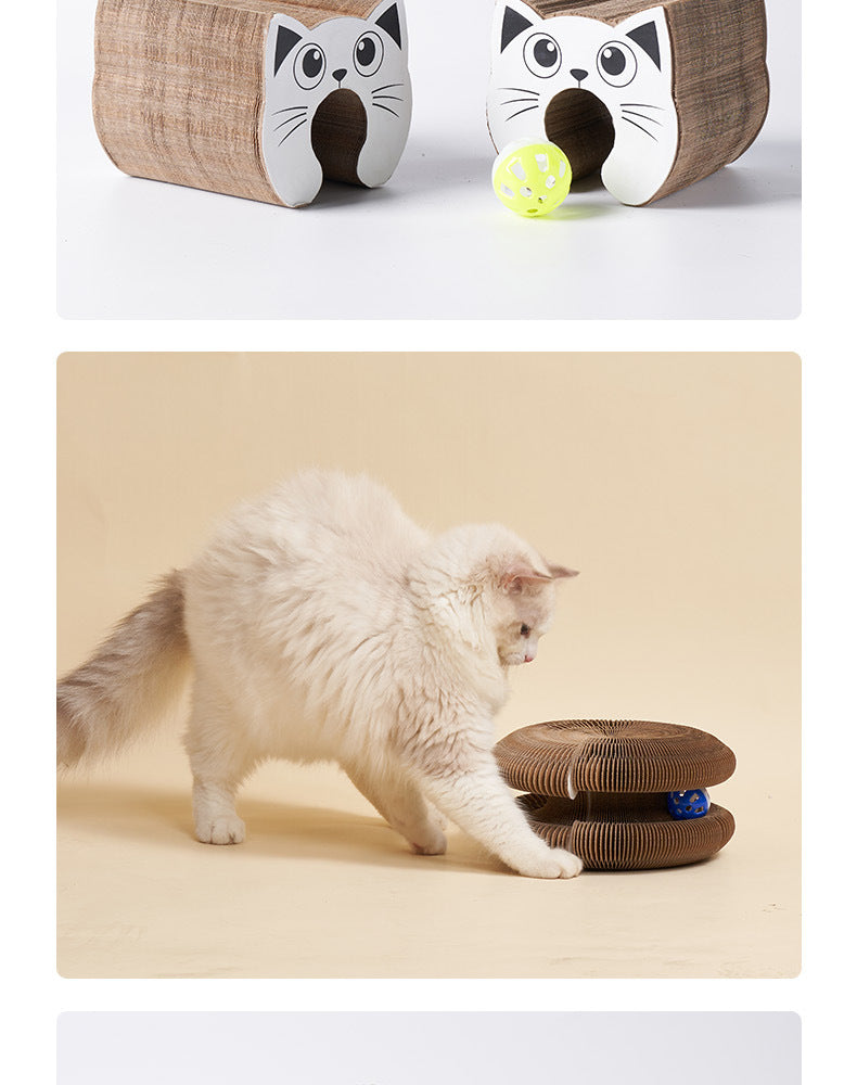 Cat's Paw Pad Cat Claw Grinding Tool Corrugated Paper Wear-Resistant Cat Toy Thickened Cat Scratch Board