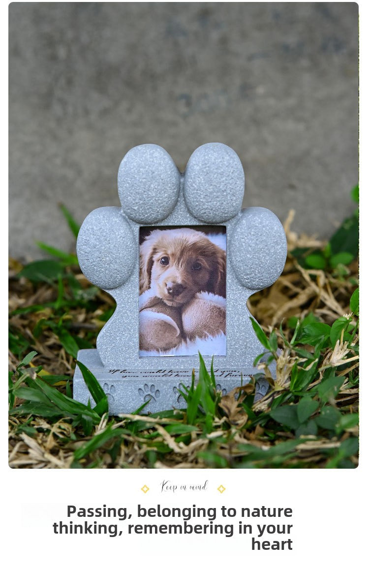 Pet Tombstone Pet Dog Cross-Border Creative Resin Simulation Memorial Stone Animal Cat Tomb Memorial Crafts Ornaments