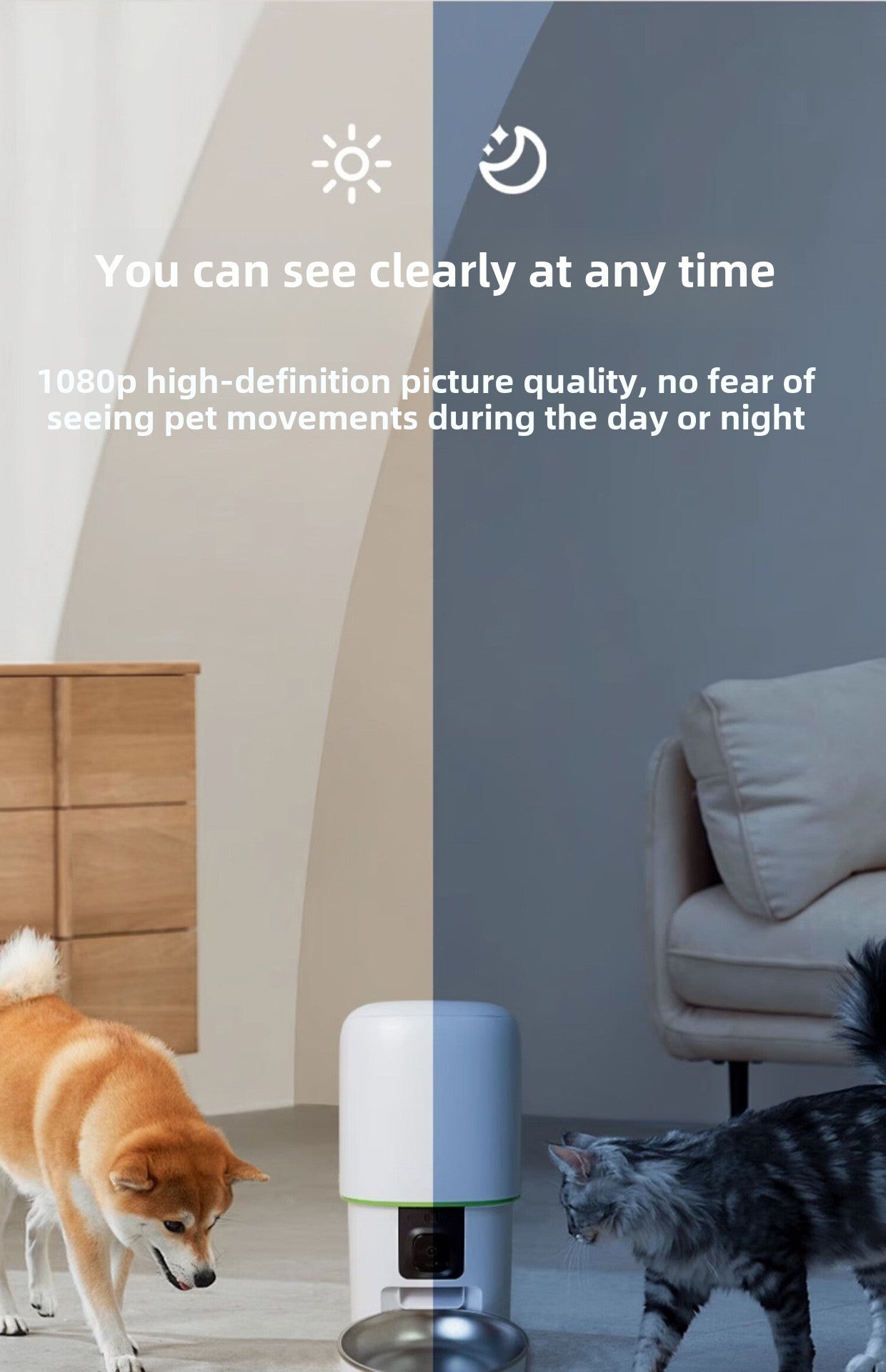 Automatic Pet Feeder Intelligent Remote Video Control Cat and Dog Timing Quantitative Feeding Machine