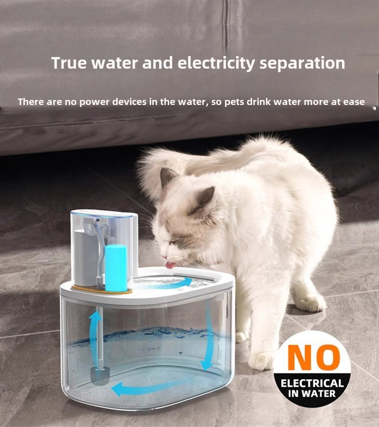 Smart Cat Water Dispenser Wireless Automatic Filter Cartridge Circulating Flowing Water Non-Electric Pet Water Feeder