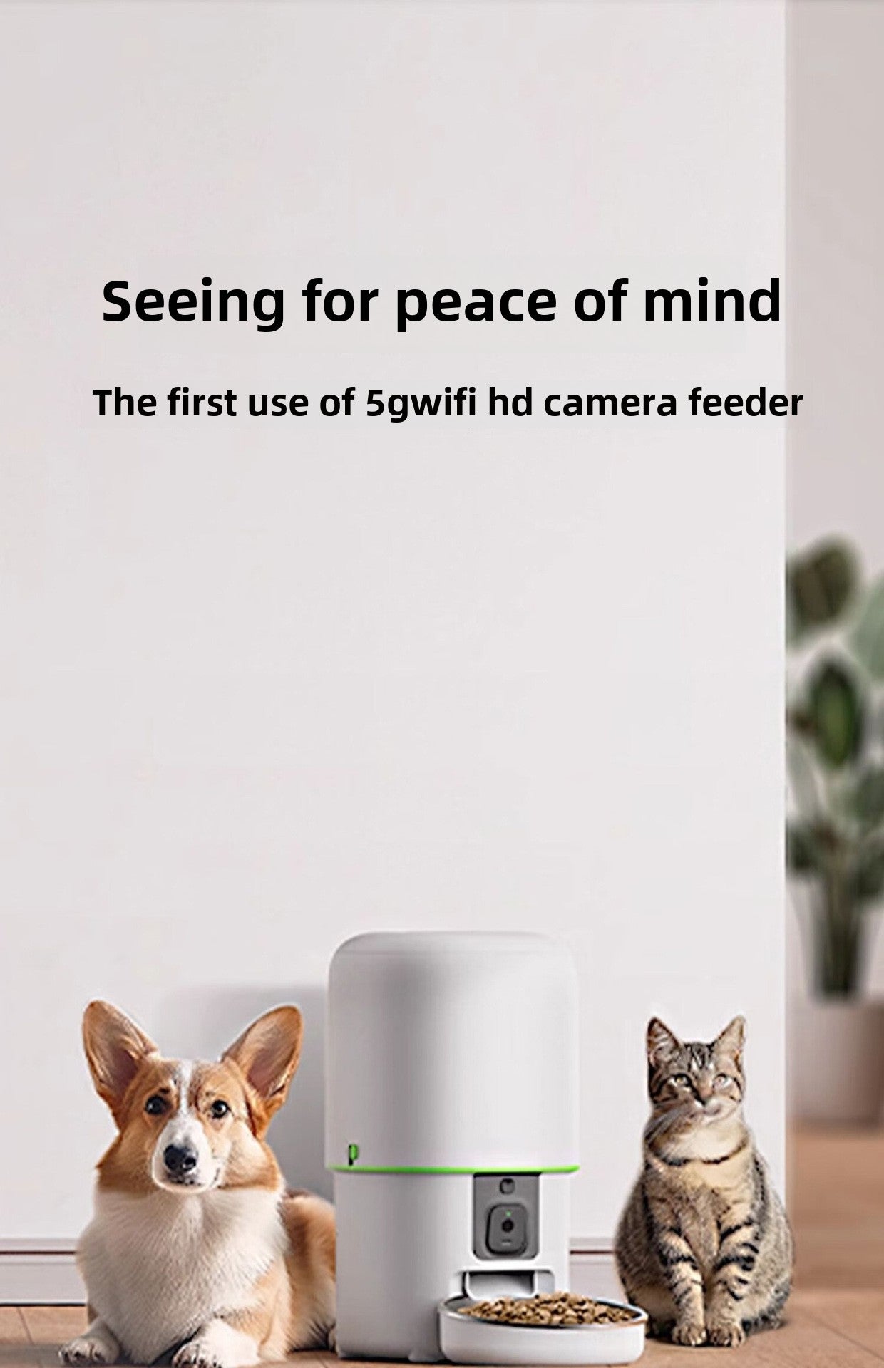 Automatic Pet Feeder Intelligent Remote Video Control Cat and Dog Timing Quantitative Feeding Machine