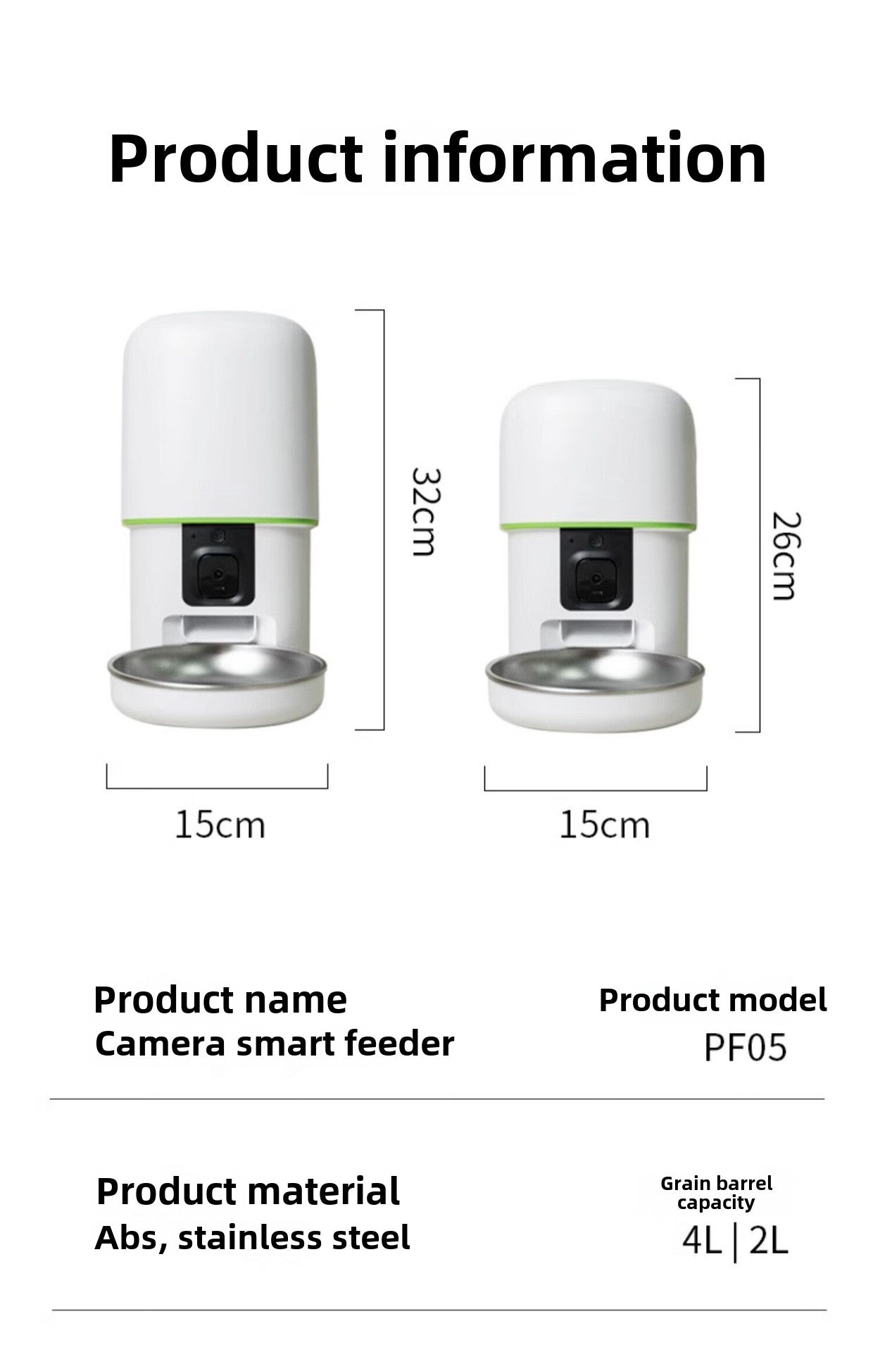 Automatic Pet Feeder Intelligent Remote Video Control Cat and Dog Timing Quantitative Feeding Machine