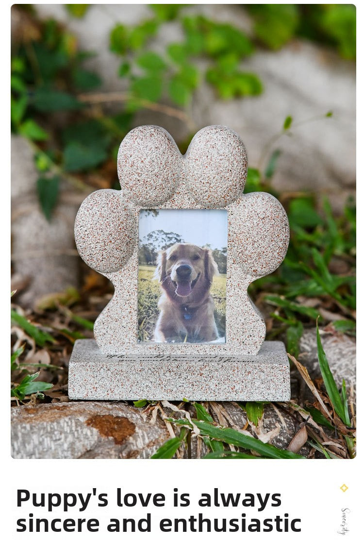 Pet Tombstone Pet Dog Cross-Border Creative Resin Simulation Memorial Stone Animal Cat Tomb Memorial Crafts Ornaments